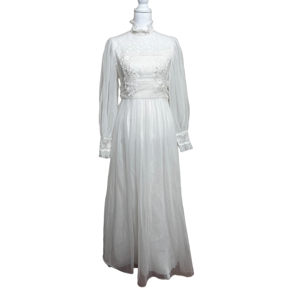 Antique White Edwardian Dress, 1910s Dress, Embroidered Cotton Garden Party Tea